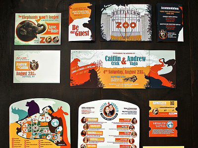 Wedding Invitations animals invitations invites print wedding zoo