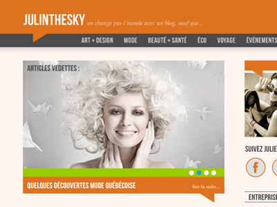 Julinthesky blog template