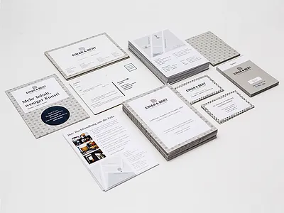 EB Advertising advertising bookstore branding corporate identity logo monogram offset pattern print theater vector