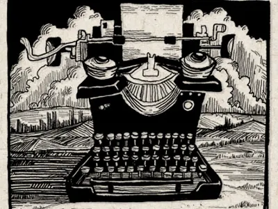 Inky Typewriter eyes ink typewriter