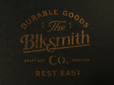 Blk Stamp Lock-up blksmith lettering lockup script stamp