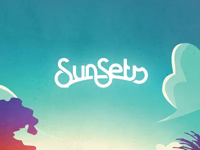 Sunsets Logo/Flyer WIP flyer logo sunsets wip