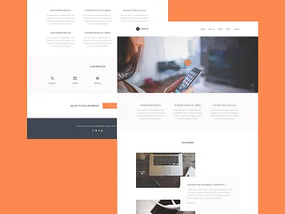 Creativs A Complete HTML5 & PSD Website Template - Freebie css3 free freebie hero html5 orange ui videos web design website