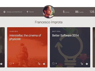 User Profile avatar clean dashboard flat interface profile stats ui user web