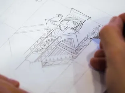 Jack of Spades cards drawing illustration jack of spades one eyed jack pencil playing cards wip