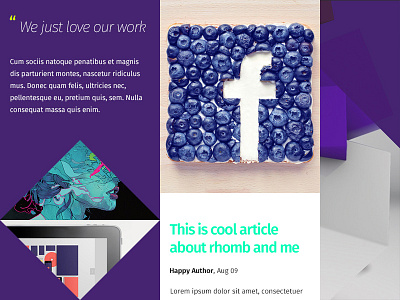 Super Rhomb Mobile blog corporate creative flat hezytheme portfolio psd responsive rhomb super ui ux