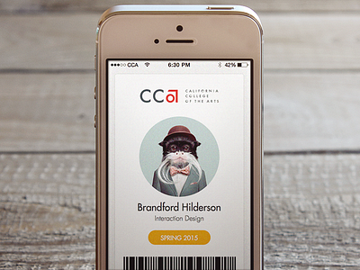 School Identity Card cca design school identity ios mobile simple