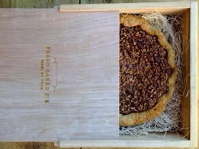 Pie Box branding engraved engraving lockup logo wood