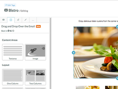 Email Editor drag and drop email