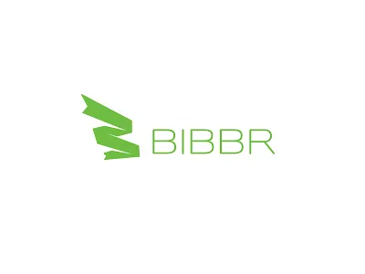 Bibbr app bib bibbr green logo marathon race ribbon startup