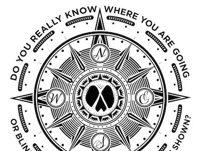 Blind Compass compass illustrator skull vectorart
