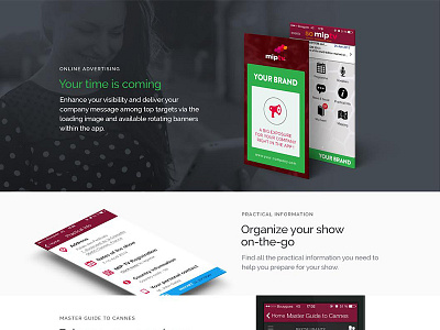 Event site application design event marketing perspective presentation ux website