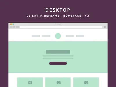Wireframin' desktop flat grid layout minimal responsive template web wireframe