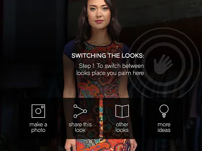 UI Controls Screen fashion gesture kinect magic magic mirror mirror ui user experience user interface ux