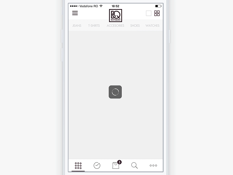 Minimal Search Animation animation app e commerce ecommerce interaction ios iphone mobile search store ui ux