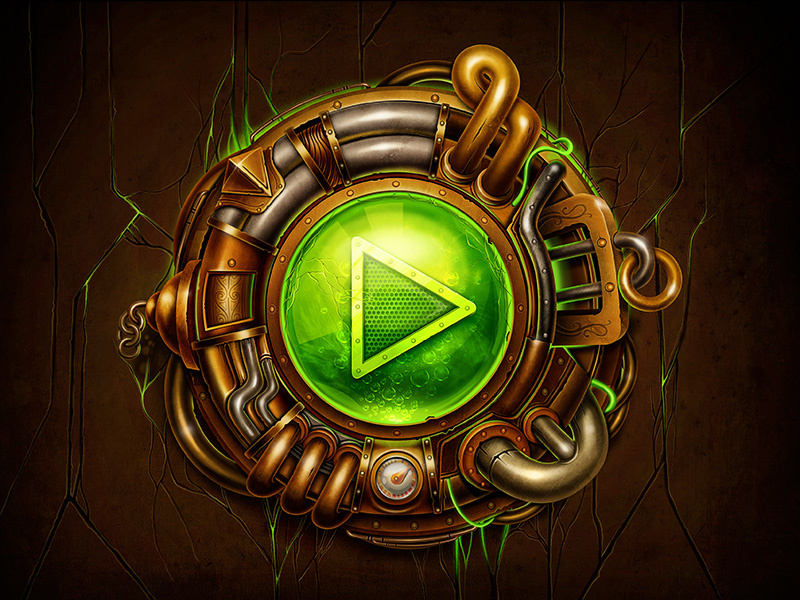 Example of Steampunk button