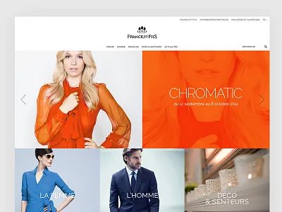 Franck & Fils redesign branding design france grid interface light minimal paris retail ux website