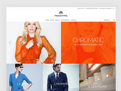 Franck & Fils redesign branding design france grid interface light minimal paris retail ux website