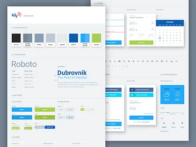 Style Guide design grid guide guidelines holiday material material design palette style guide travel ui ui design