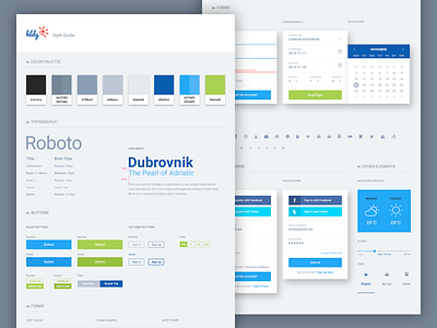 Style Guide design grid guide guidelines holiday material material design palette style guide travel ui ui design
