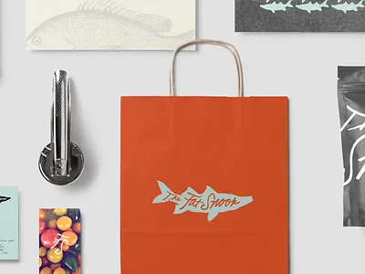 The Fat Snook ID beach fresh id logo rebrand restaurant snook upscale