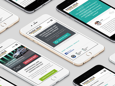 Driving School Website button car cta header lessons menu mobile responsive testimonials website