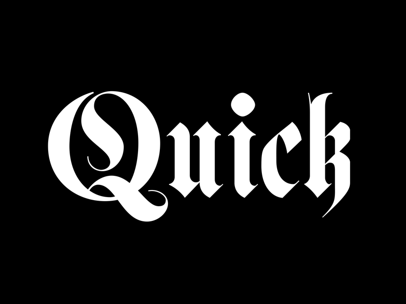 Quick coming soon design font fraktur gothic lettering preview typeface