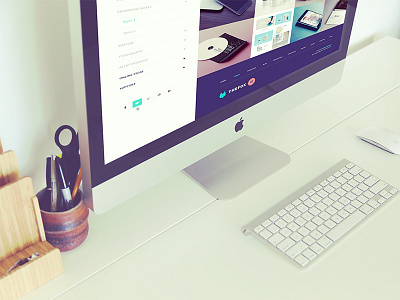 Simple Home Portfolio for TheFox agency design download elegant home photoshop portfolio psd simple template thefox web