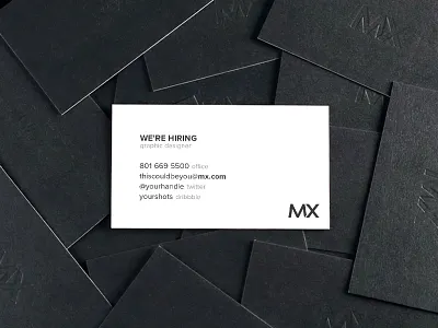 Business Cards - We're Hiring business card cards hire hiring mx print stationary