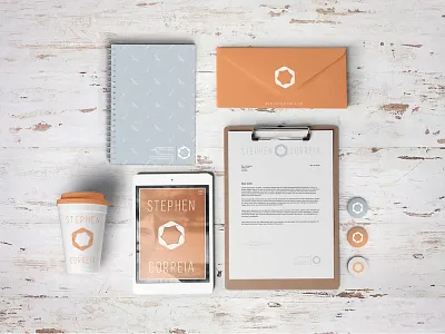 Personal Branding branding grey icon logo mark mock up orange