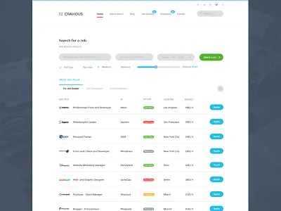 Job Portal Website WIP find designers job board job portal layout search jobs theme webdesign website template