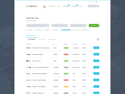 Job Portal Website WIP find designers job board job portal layout search jobs theme webdesign website template