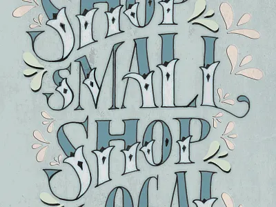 Shop Small business color design hand lettering local poster shop small type