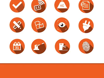 Construction related icons clean construction flat icons industry long shadow