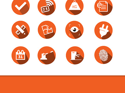 Construction related icons clean construction flat icons industry long shadow