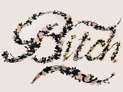 Better With Flowers card experimental flower funny insult lettering pink typography