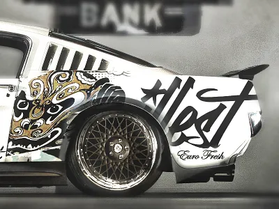 Shelby mustang 1965 1965 art direction car chrome decals low mustang photoshop shelby slammed tuning white