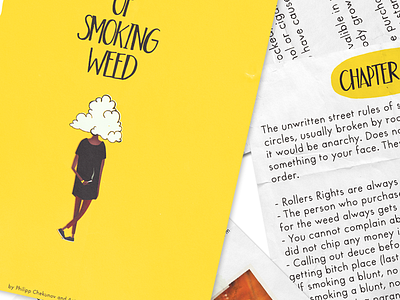 The Rules 420 book chapter cloud cover illustration paper typography weed