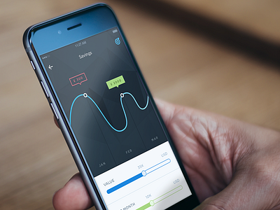 Mobile App Stats dark dark ui flat graph ios7 mobile stats ui
