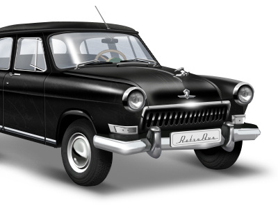 Volga Gaz-21 car gaz 21 icon illustration retro volga