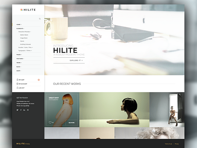 Side navigation variant grid portfolio side navigation wordpress theme