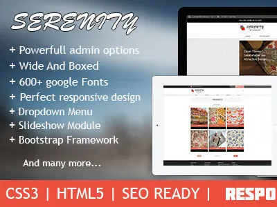 Serenity - Minimal Responsive Shopify Theme bootstrap opencart responsive theme