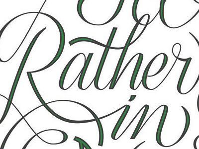 I'd Rather Be In New Orleans handlettered script tshirt