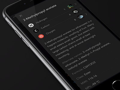 Molecular Facts and Figures app dashboard iphone mobile product simulator tool ui
