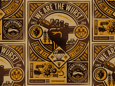 Hoptinger III beer craft beer hops hoptinger icon illustraion