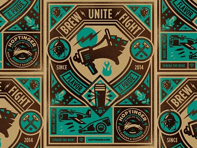 Hoptinger IV beer craft beer hops hoptinger icon illustraion