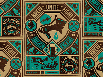 Hoptinger IV beer craft beer hops hoptinger icon illustraion