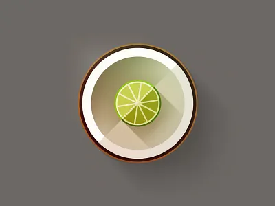The lime in the coconut brown coconut green lime white