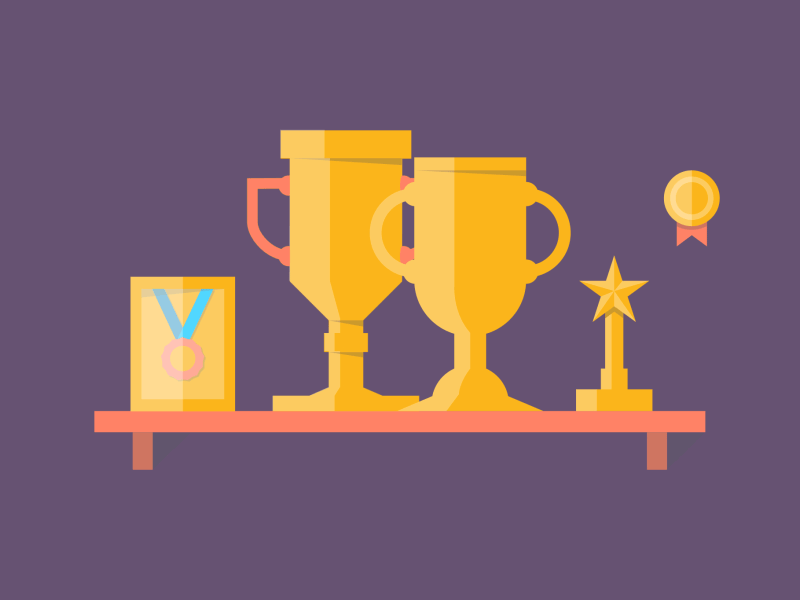 Achievements 2d animation achievements flat design motion design