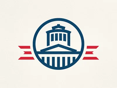 The Statehouse - Revised columbus landmark logo mark ohio statehouse thick lines